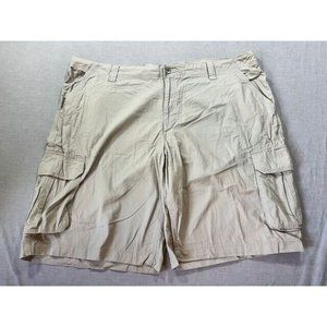 George Shorts Mens 46 Beige‎ Cargo Pocketed Belted Zip Button Men NWOT.